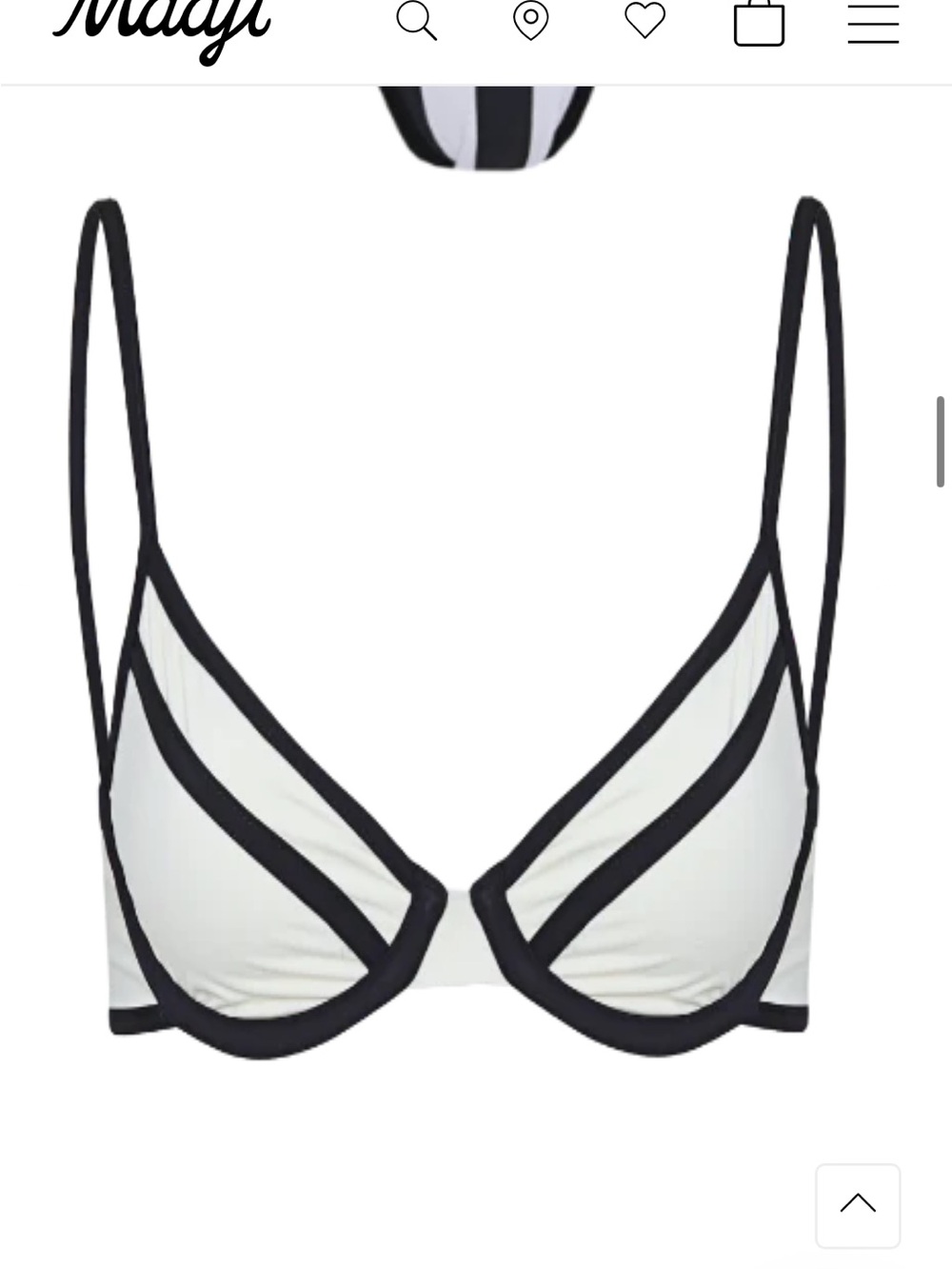 Maaji Cherry Coke Bikini Top with Black Trim - Picture 4 of 4